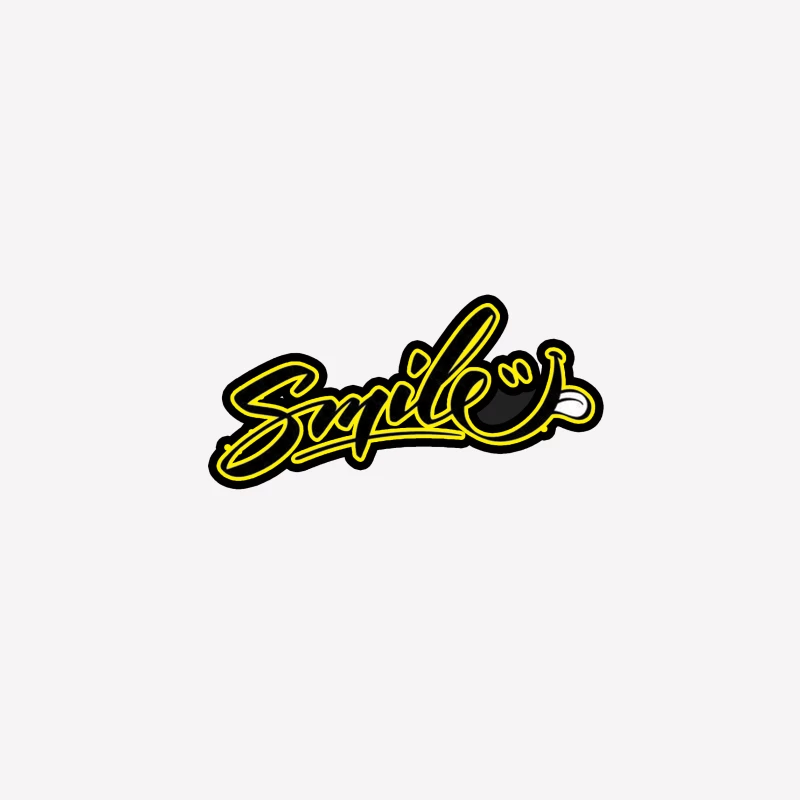 Modern Graffiti Art Design Featuring "Smile" Female T-Shirt