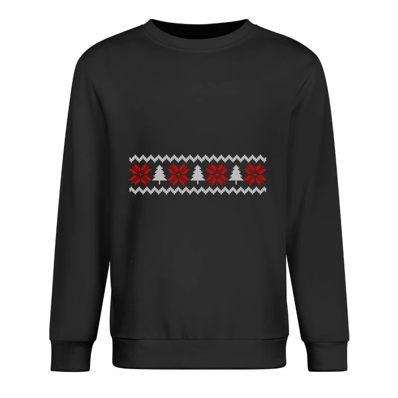Motif de Noël avec flocons et sapins Homme Sweat-shirt à enfiler