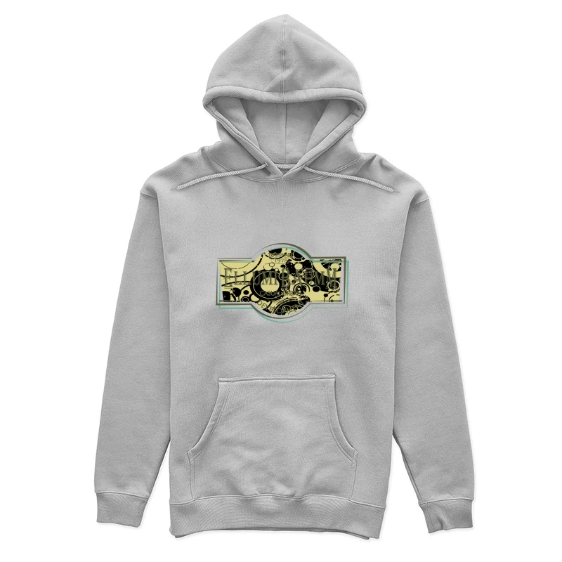 Étiquette rétro monochrome Femme Sweat à capuche