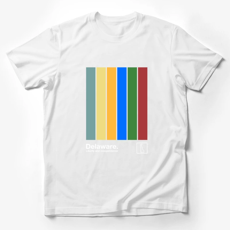 Delaware State Flag   Original Minimalist Artwork Poster Design Male T-Shirt