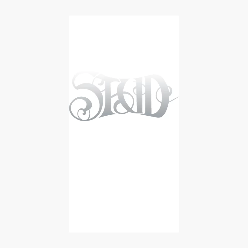 Elegant Gray Calligraphic Logo Design iPhone Case