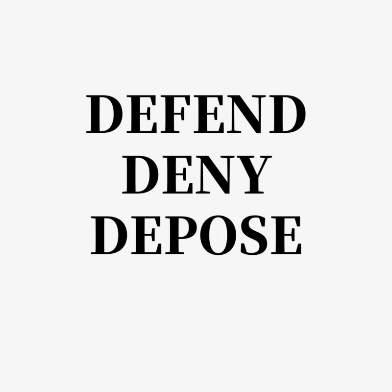 Legal Defense Strategy Text: Defend, Deny, Depose Female Pullover Sweatshirt