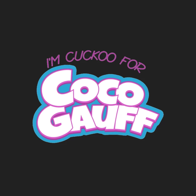 Stylized "I'm Cuckoo for Coco Gauff" Tennis Fan Text Logo Bucket Hat