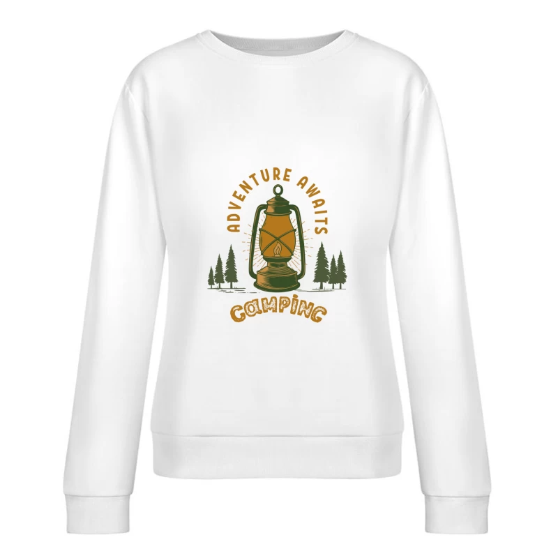 Campingabenteuer mit Laternenlicht Damen Pullover Sweatshirt