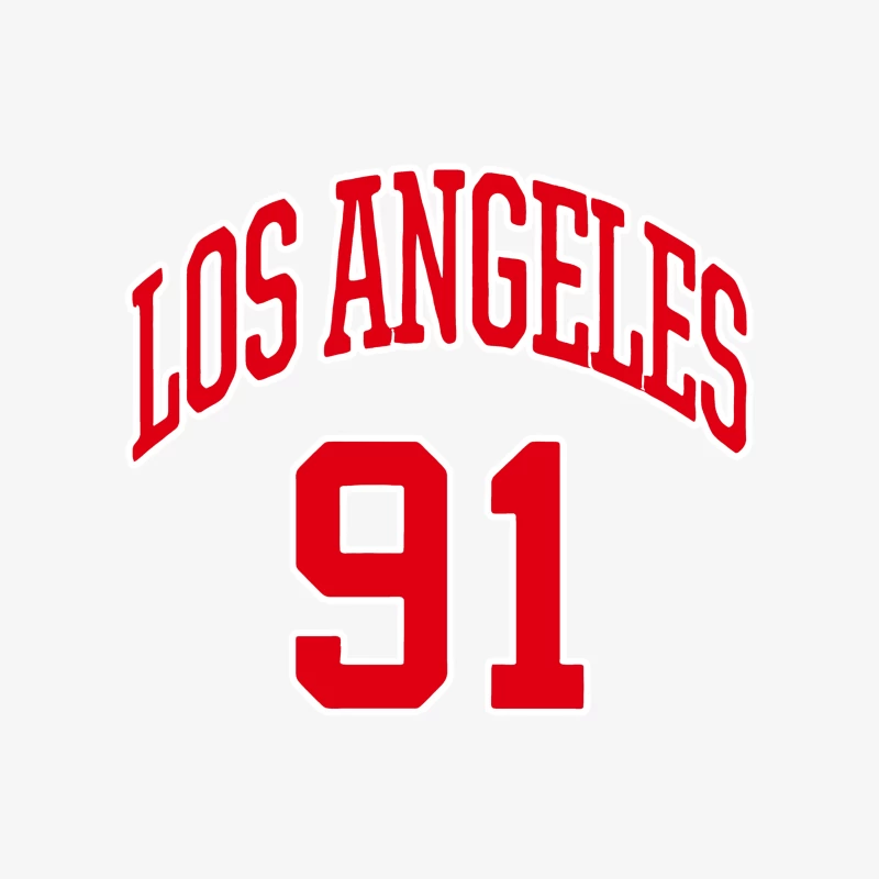 Sporttext Los Angeles 91 Herren Pullover Sweatshirt