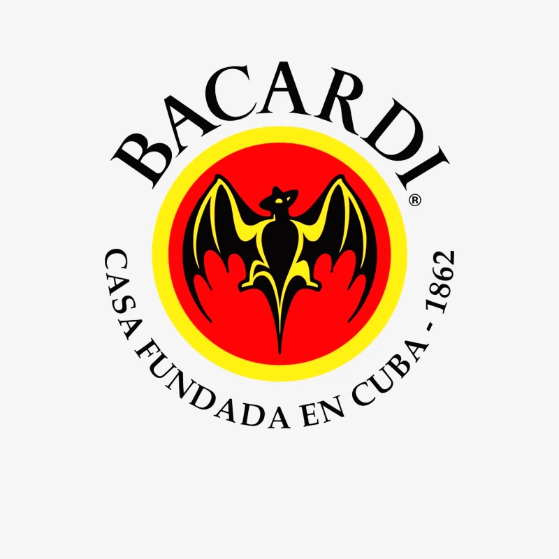 Bacardi Rum's Historic Cuban Bat Logo Male Long Sleeve T-Shirt