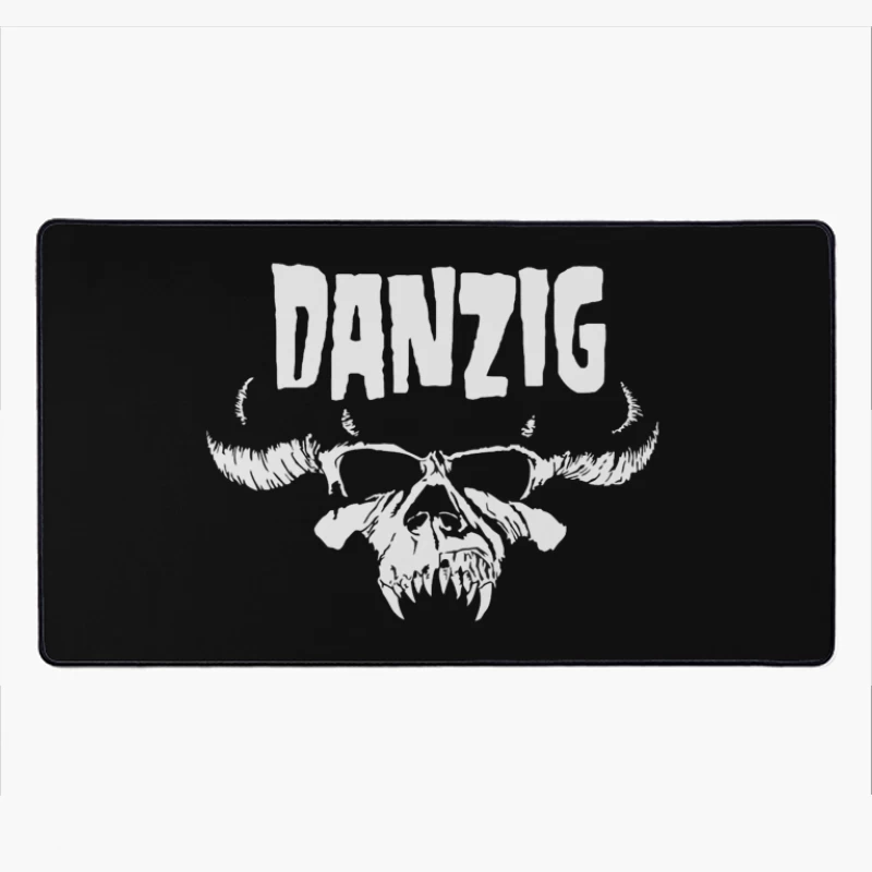 Danzig Band Gothic Skull Logo Design Desk Mat