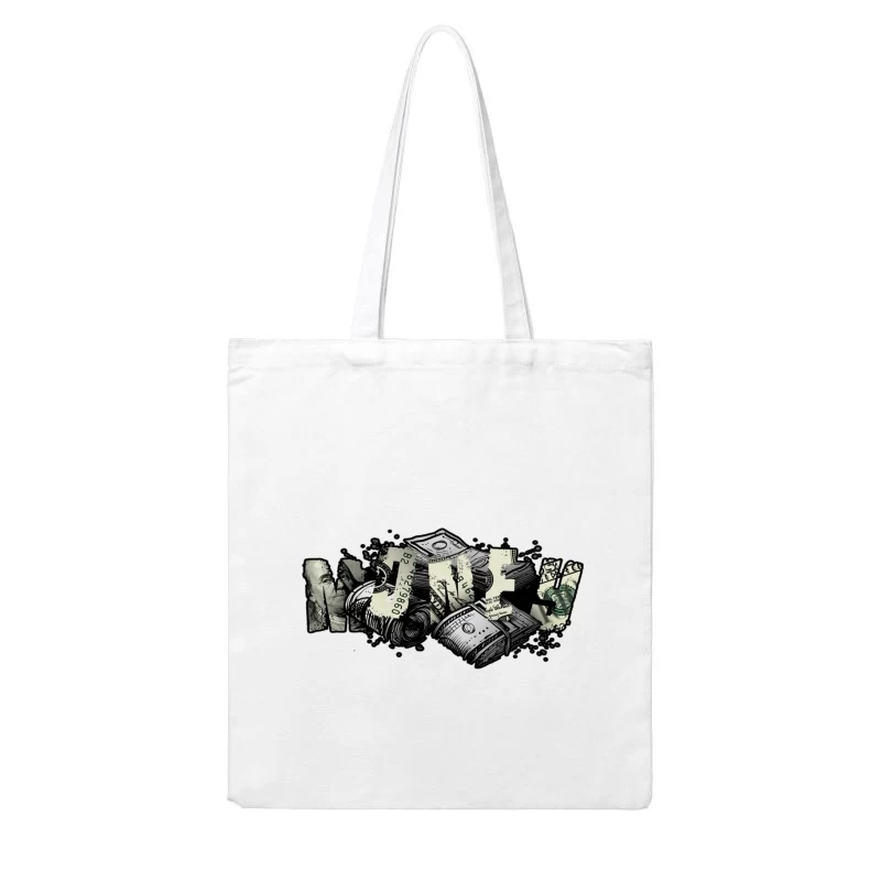 Money Illustration Cotton Tote Bag
