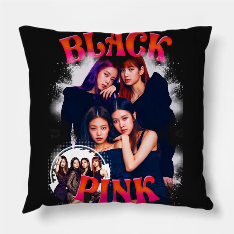 BLACKPINK: A Trendsetting K-Pop Girl Group Throw Pillow