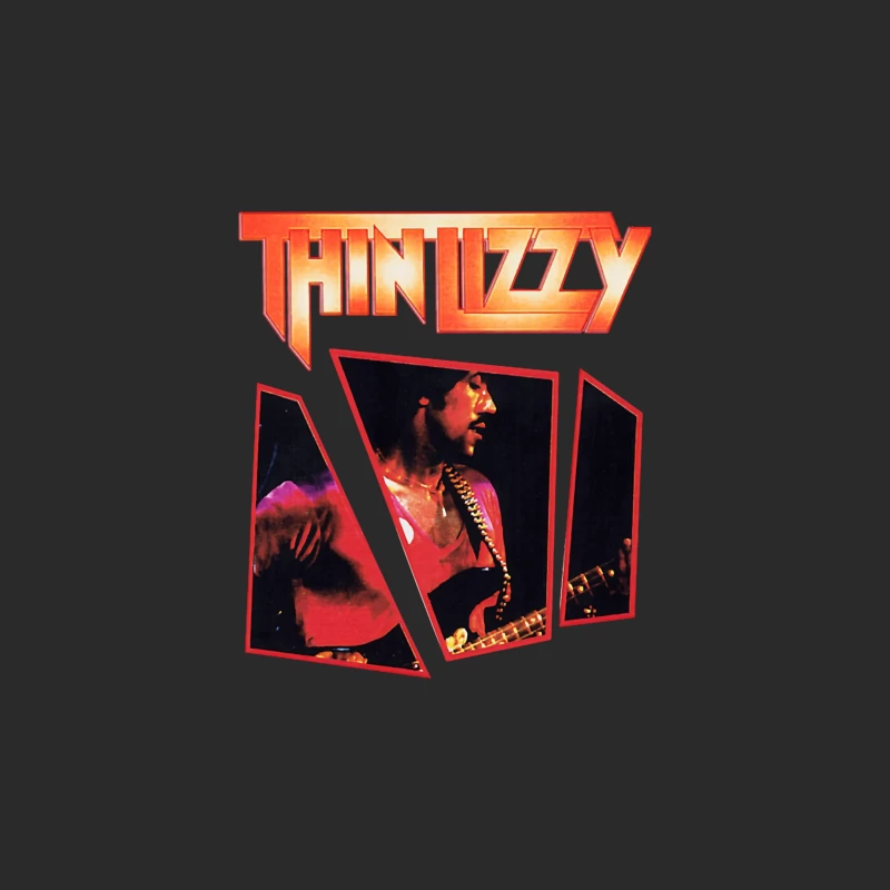 Thin Lizzy Vintage Concert Album Art with Red Typography Baseball Cap