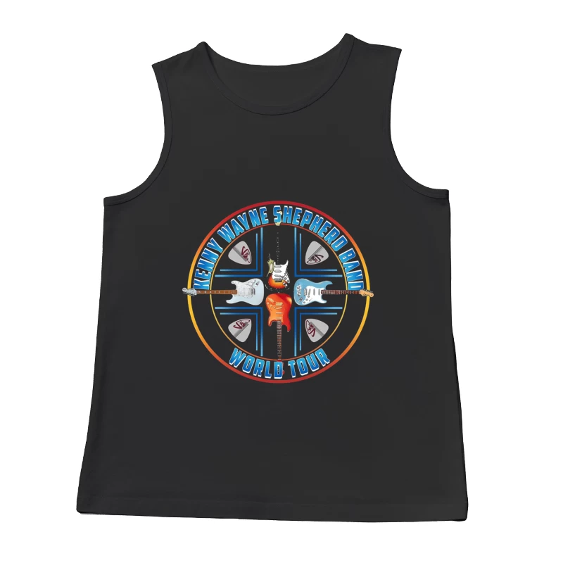 Kenny Wayne Shepherd Band World Tour Logo with Electric Guitars Male Tank Top