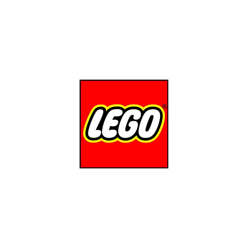 Classic LEGO Logo with Red Background and Yellow Border iPhone Case