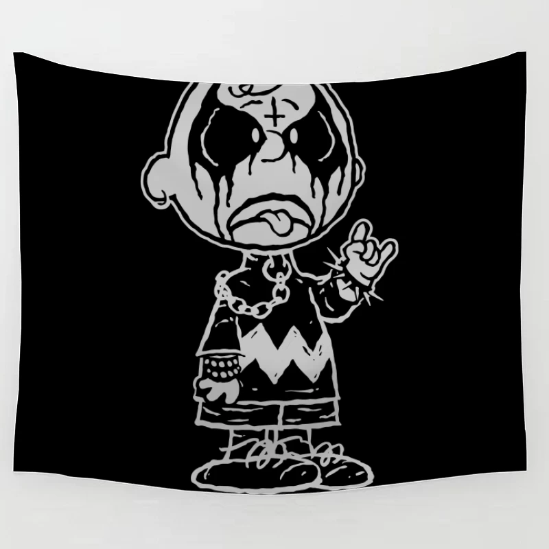 Clown Character Illustration Tapestry