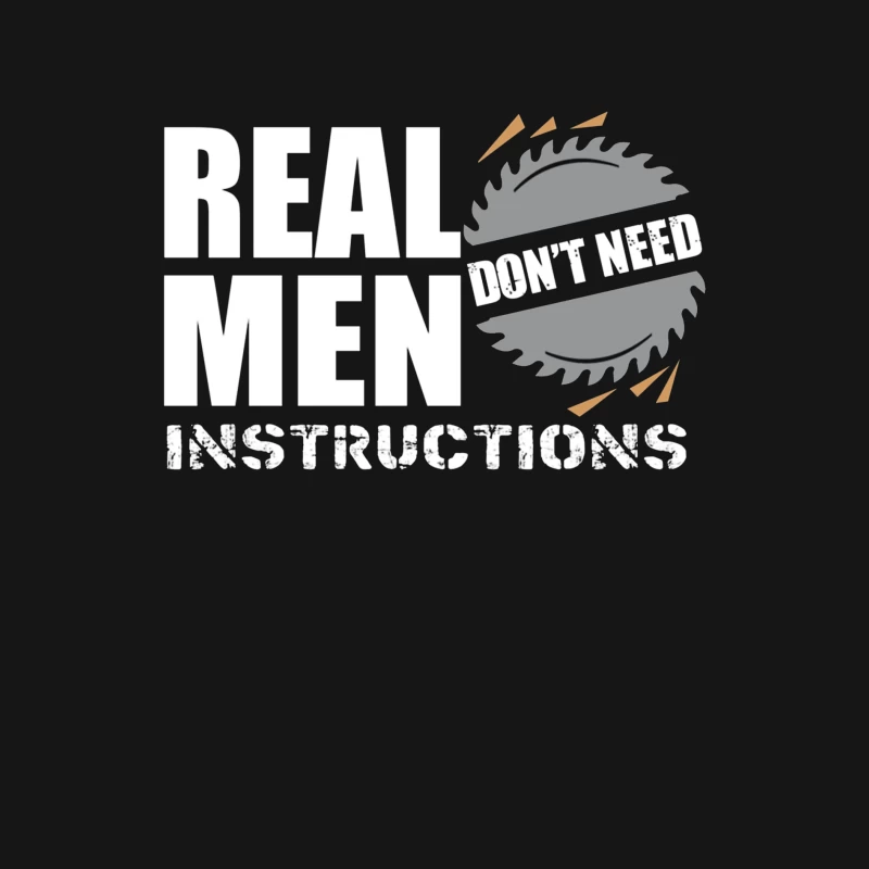 Real Men Instructions Industrial Construction Logo with Saw Blade Female Long Sleeve T-Shirt