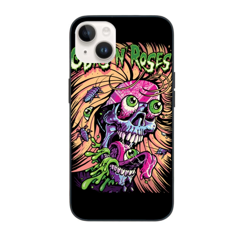 Guns N' Roses Skull Graphic Art iPhone Case