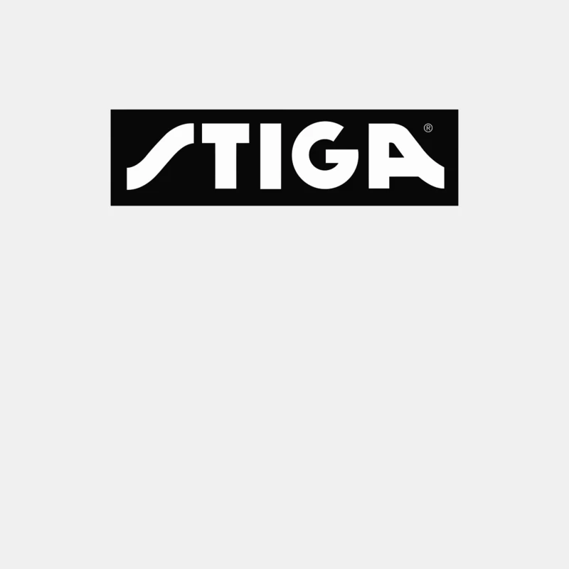 STIGA Sports Equipment Brand Logo in Black and White Male Tank Top