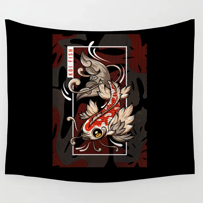 Koi Fish Art with a Contemporary Edge Tapestry