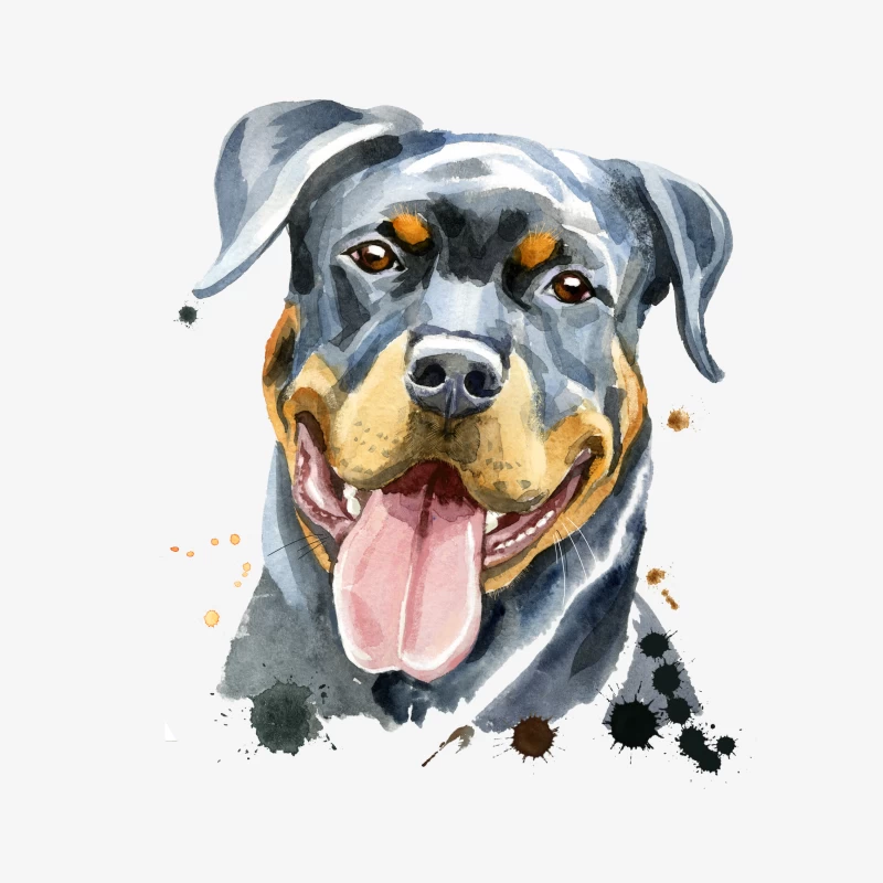 Portrait artistique de Rottweiler Femme Sweat-shirt à enfiler