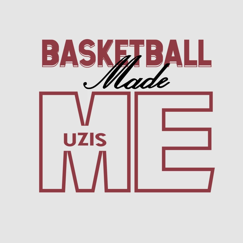 Basketball Me Uzis Design Herren Pullover Hoodie