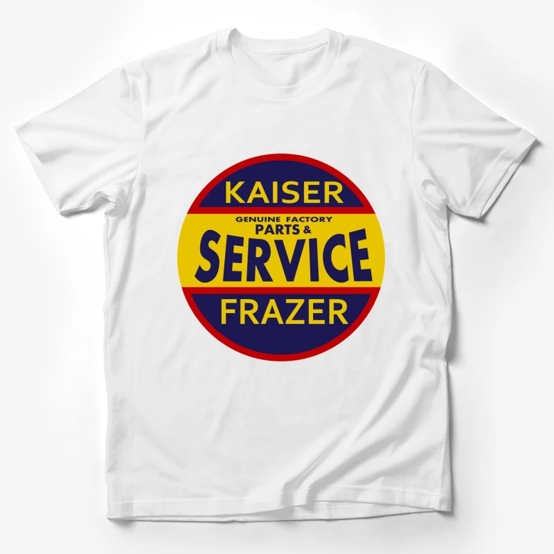 Vintage Kaiser Frazer Automotive Service and Parts Dealership Sign Male T-Shirt