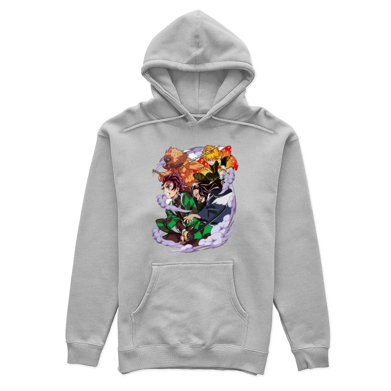 Kämpfende Charaktere mit Schwertern Damen Pullover Hoodie