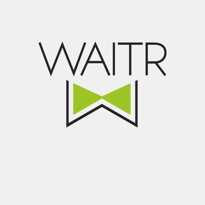 Waitr Food Delivery Service Logo with Green Bowtie Design Male Tank Top