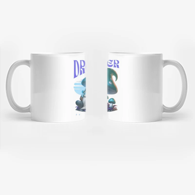 Dreaming Blue Gnome Under Magic Mushroom Coffee Mug