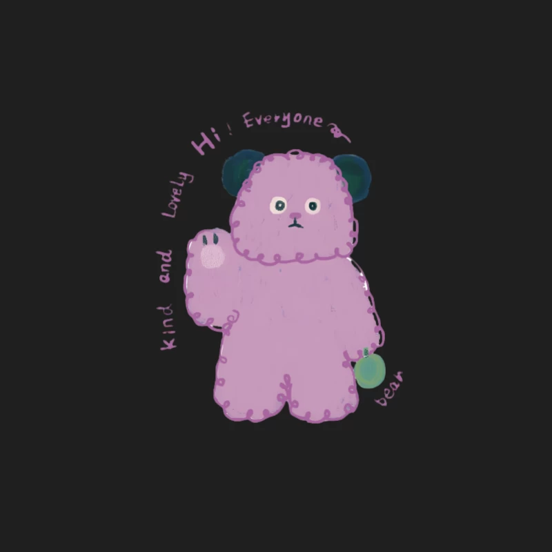 Ours violet amical avec pomme Homme Débardeur