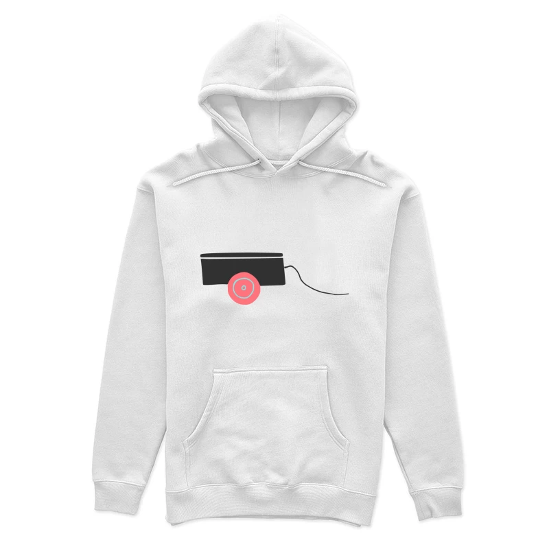 Charrette à roulettes noir et rouge Femme Sweat à capuche