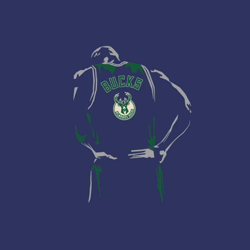 Milwaukee Bucks Basketball Silhouette Herren T-Shirt