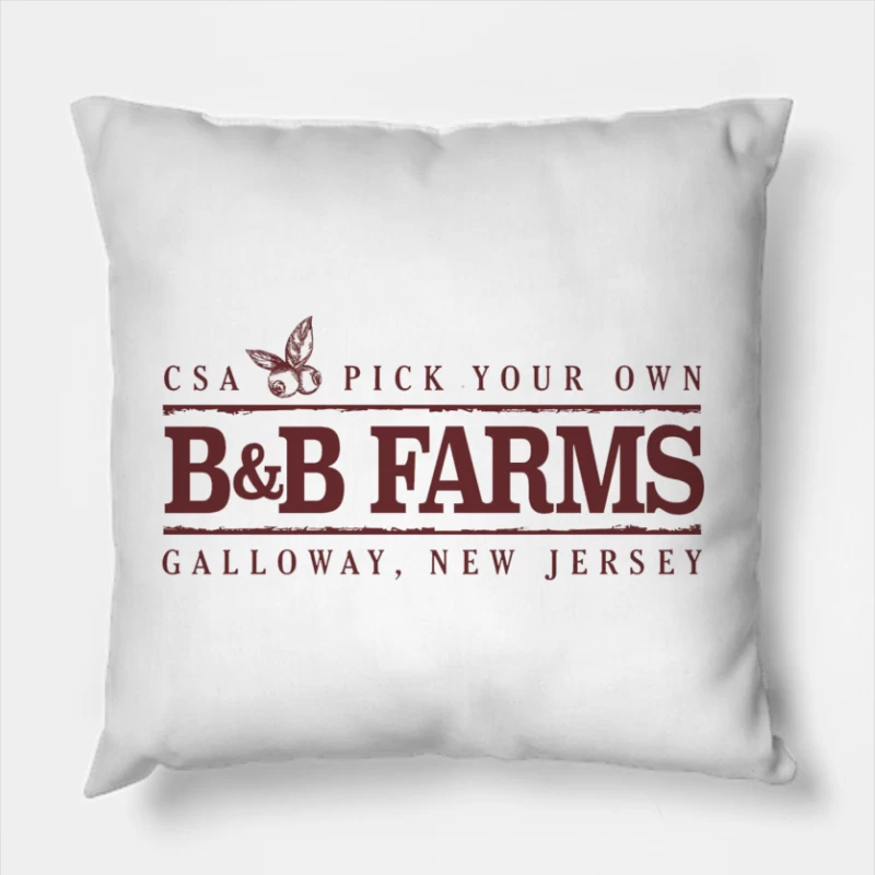 B&B Farms Logo Throw Pillow