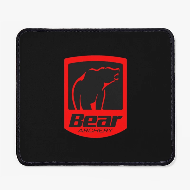 Bear Archery Company Red Logo Design Mouse Pad