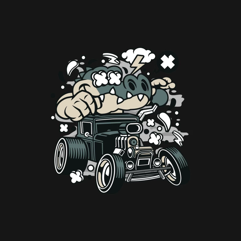 Monstre en Colère dans Voiture Femme T-Shirt