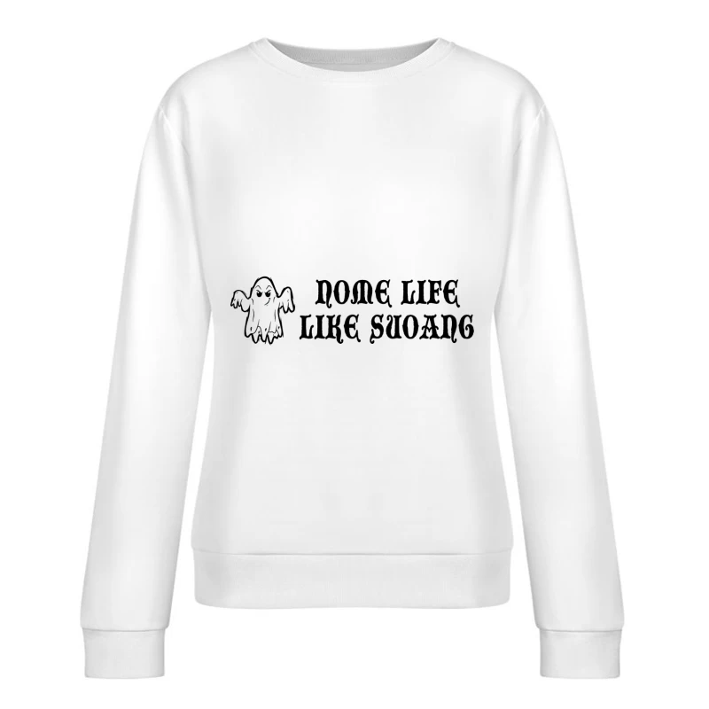 Abstrakte Schwarz-weiß-Katzengrafik Damen Pullover Sweatshirt