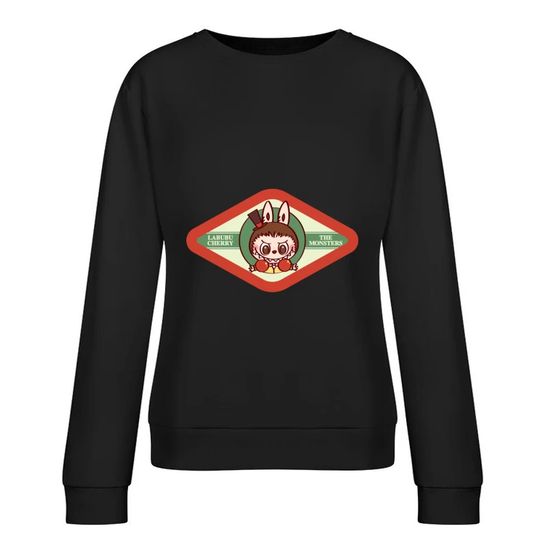 Labubu Cherry Monster Kunstdesign Damen Pullover Sweatshirt