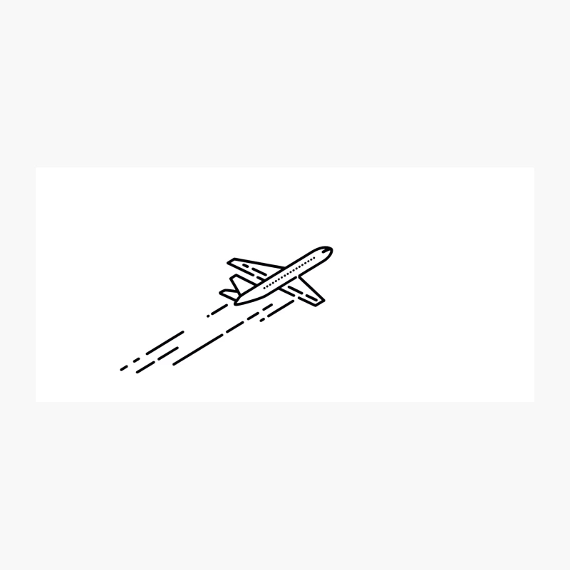 Simple Line Drawing of Airplane in Flight Coffee Mug