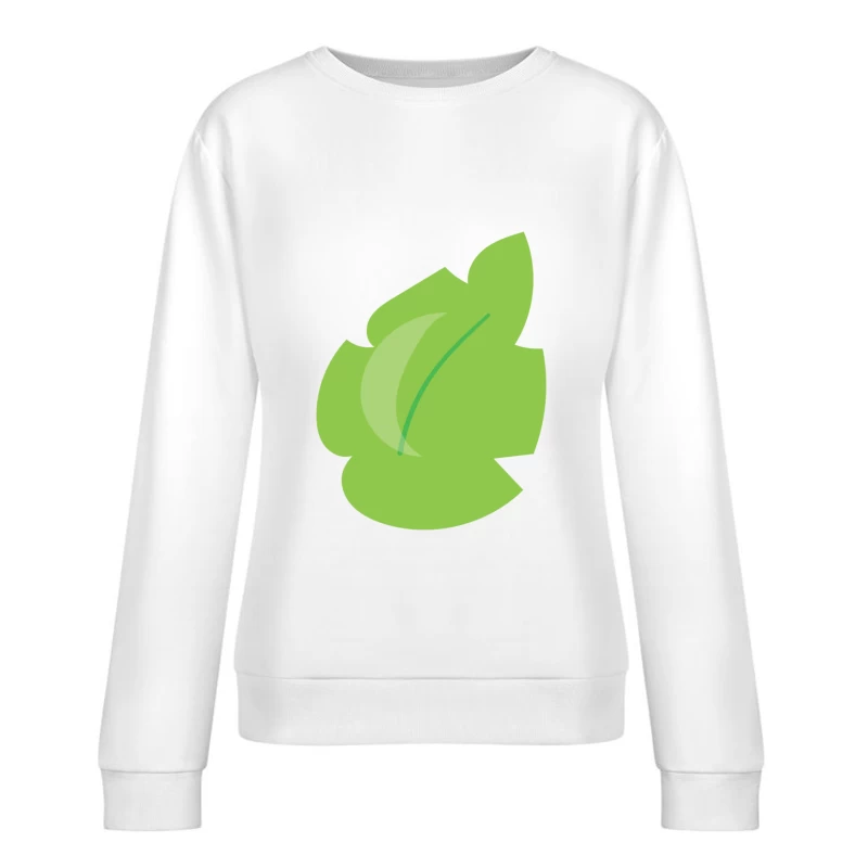 Icône de feuille verte Femme Sweat-shirt à enfiler
