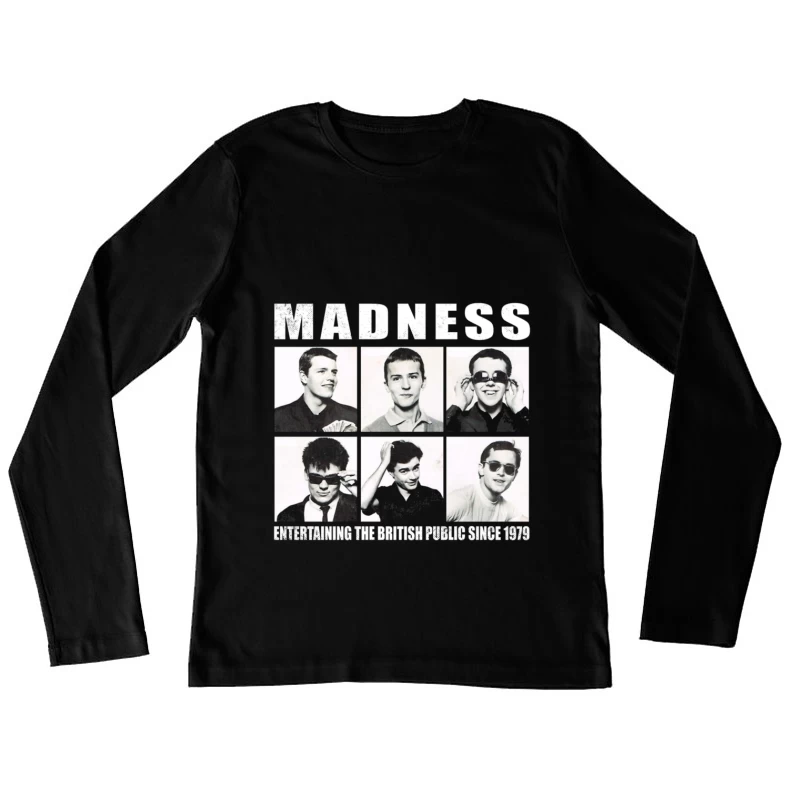 Vintage Portrait Collection of British Ska Band Madness - Since 1979 Female Long Sleeve T-Shirt