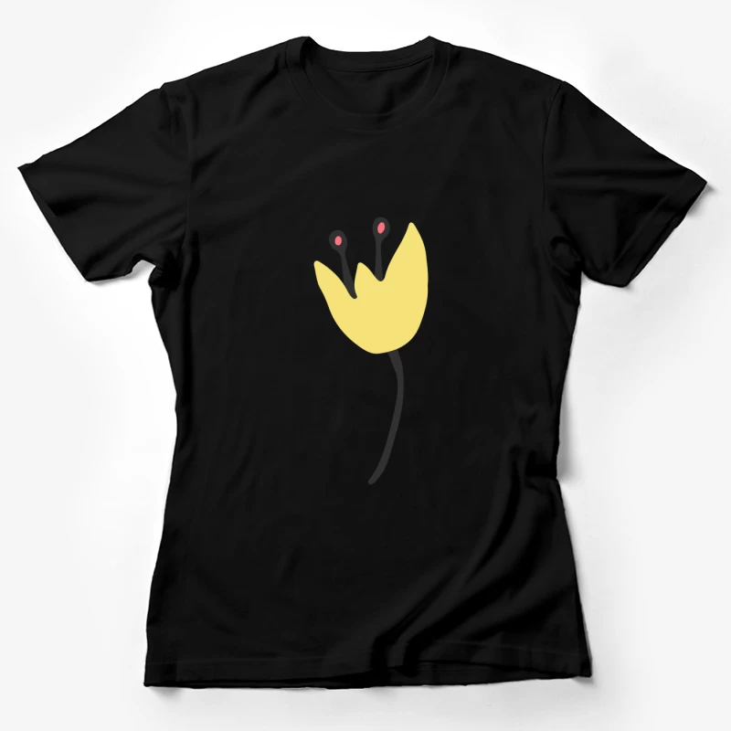 Fleur jaune stylisée Femme T-Shirt