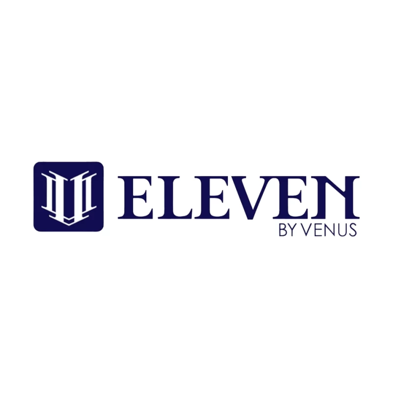 Modern Navy Blue Eleven by Venus Logo Design Pin