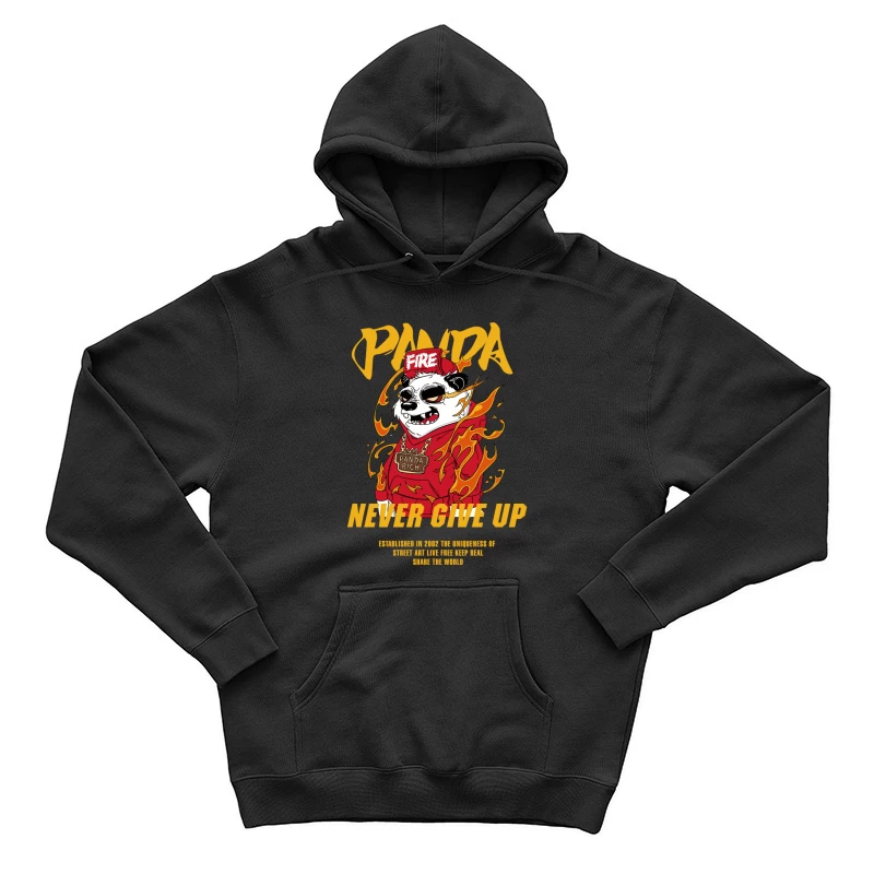 Feuriger Panda-Motivationsdruck Herren Pullover Hoodie