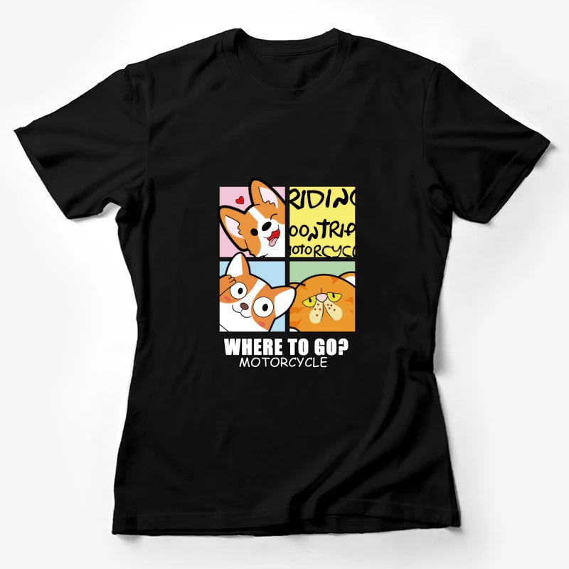 Niedliche Tiere auf Abenteuerreise Damen T-Shirt
