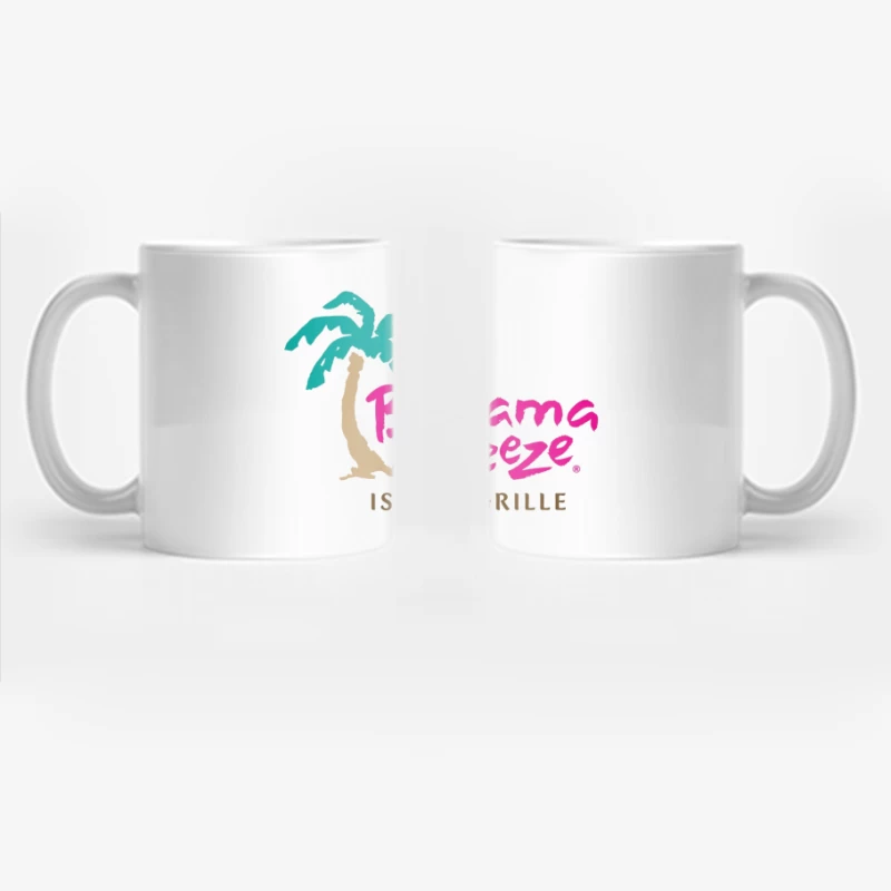 Bahama Breeze Island Grille Restaurant Logo with Tropical Palm Tree Coffee Mug