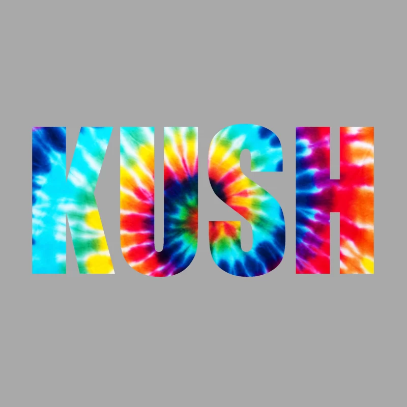 Colorful Tie-Dye KUSH Text Female Pullover Hoodie
