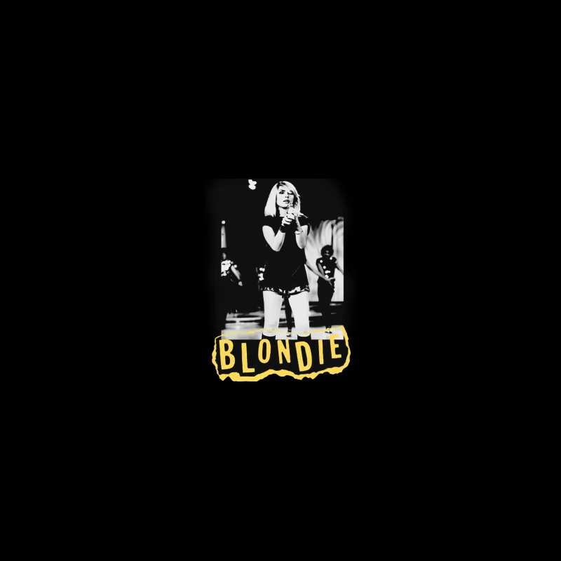 Iconic Blondie Concert Performance in Black and White, 1970s Coffee Mug