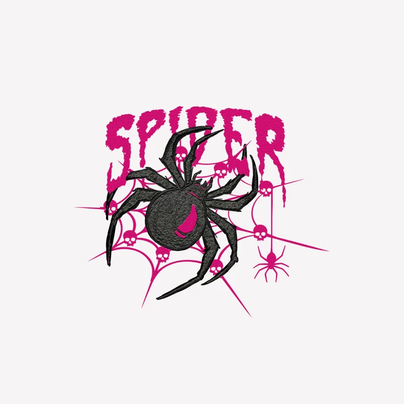 Spinnenmotiv mit Totenkopf Herren T-Shirt