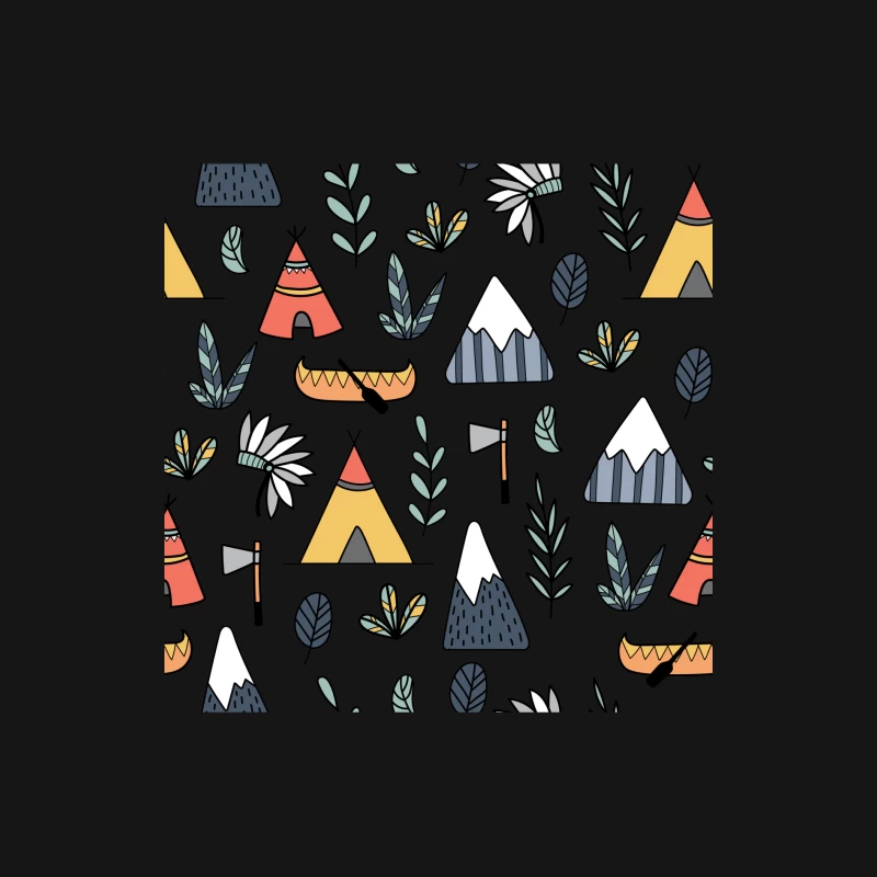 Motifs de camping et nature Homme Manches Longues T-Shirt