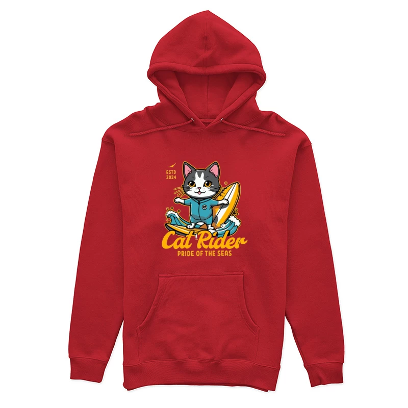 Surfende Katze: Stolz der Meere Damen Pullover Hoodie