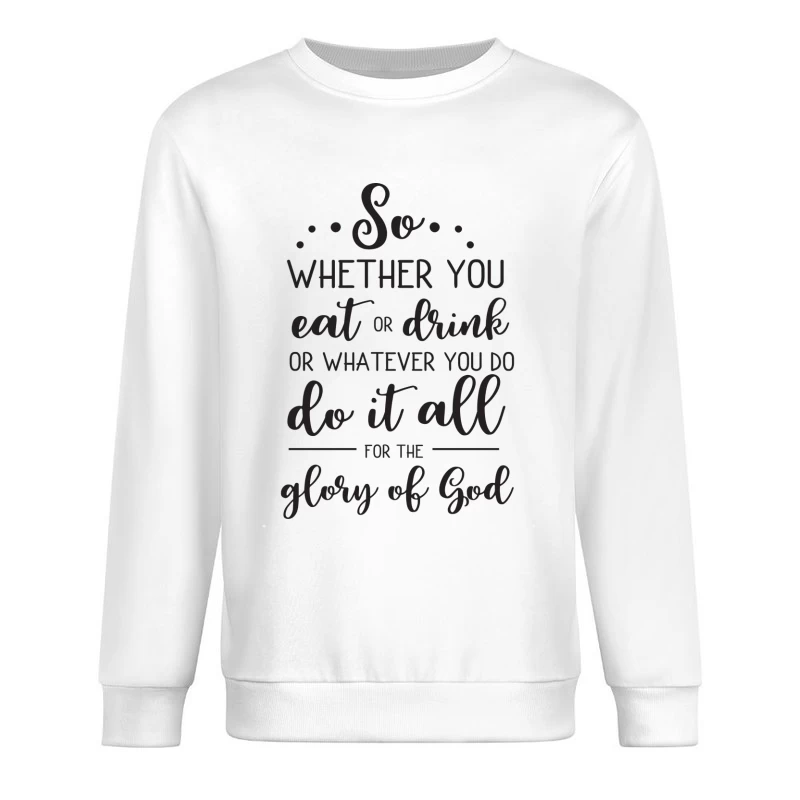 Inspirer la Gloire de Dieu dans Toutes Vos Actions Homme Sweat-shirt à enfiler