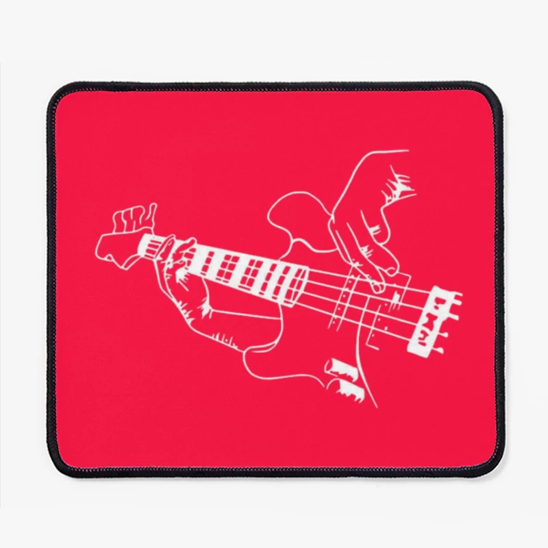 Bass Guitar Illustration Mouse Pad